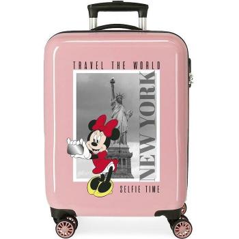 Disney Minnie New York Maleta de Cabina Rígida para Mujer, 55cm, Rosa, 34L Capacidad