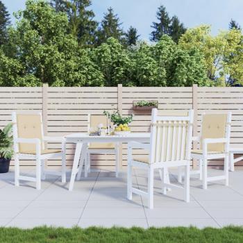 Cojines para sillas de jardín 4 unidades beige 100x50x4 cm