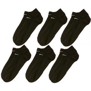 Nike Everyday Lightweight No-Show Socks 6 Pack, Black/White, Size L (8-11)