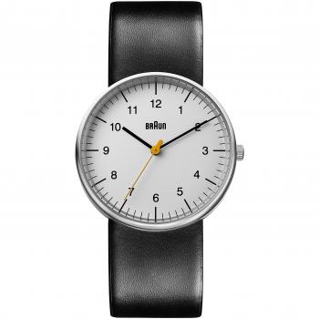 Braun Mens Analogue Classic Quartz Watch with Leather Strap BN0021BKG