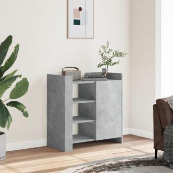 Armario aparador de madera multicapa contrachapada gris hormigón 73,5x35x75 cm