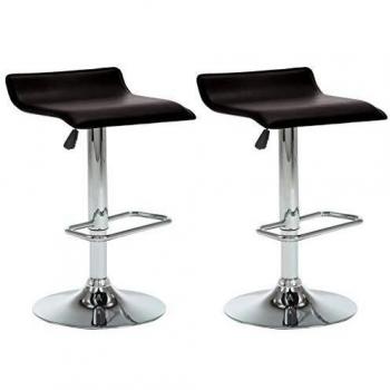 vidaXL 2X Taburetes Bar Cuero Artificial Marrón Sillas Asiento Cocina Comedor