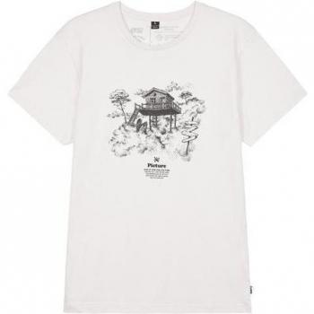 Camiseta Picture Organic Clothing D&S Surf Cabin Natural Blanco Hombre