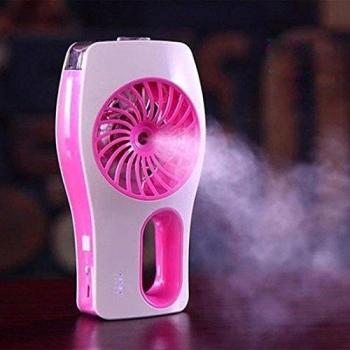 Sundy - Miniventilador humidificador USB con refrigeración, difusor de bruma refrescante, color rosa
