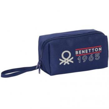 Estuche Escolar Benetton Varsity Gris Azul marino 22 x 10 x 10 cm