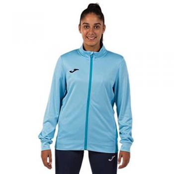 Chaqueta Joma Winner II Mujer Celeste con cierre de cremallera, diseño deportivo, tejido ligero y transpirable, ideal para actividades al aire libre y entrenamiento