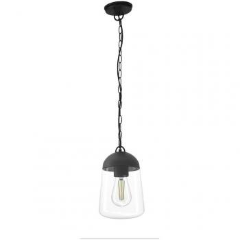 Lámpara Colgante CRISTAL RECORD IP44 Nera 1xE27