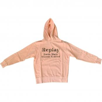 Replay Hooded Sweatshirt with Adjustable Drawstring and Soft Fabric