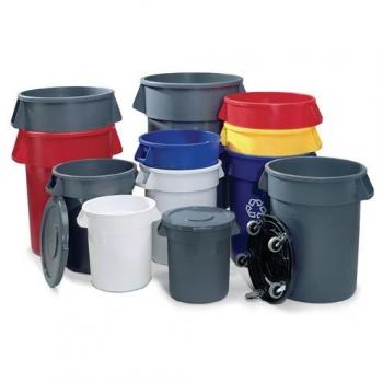 Rubbermaid Brute 32 Gallon Gray Round Waste Container