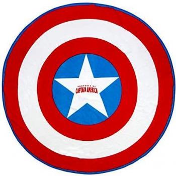CERDÁ LIFE'S LITTLE MOMENTS 2200003996 Toalla Redonda Avengers Capitan America, Rojo, 130x130cm