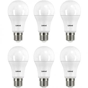 Lámpara LED superbrillante Linkind de 13,2 W, lámpara incandescente de 100 W sustituida, bombilla blanca cálida E27 2700 K, ángulo de haz de 1521 lm 200 °, ErP, certificado CE, paquete de 6