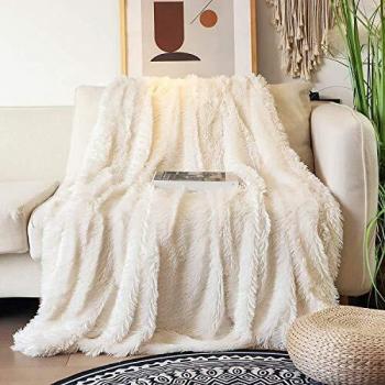 Mantas, PV Lana Mullido y Suave, Peluda Manta Súper Suave 160 x 200cm, Mantas Pelo de Vellón de Doble Cara Que se Puede Utilizar para Sofá, Asiento y Dormitorio
