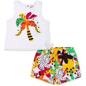 Conjunto de bebé niña Tuc Tuc - camiseta sin mangas y short de punto estampado Banana Records