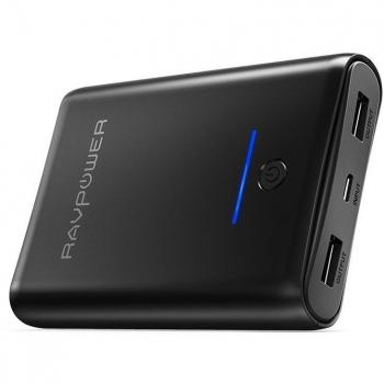 Bateria Externa 10000mAh Cargador Portátil de RAVPower con Salida 3.4A, Carga de Alta Velocidad , 2 Puertos USB 2.0 iSmart Compacto y Ligero Power Bank para Movil y Tablet