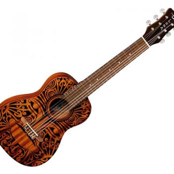 Luna Uke Tribal Mahogany Acoustic Ukulele, Rosewood Fingerboard, Satin Natural