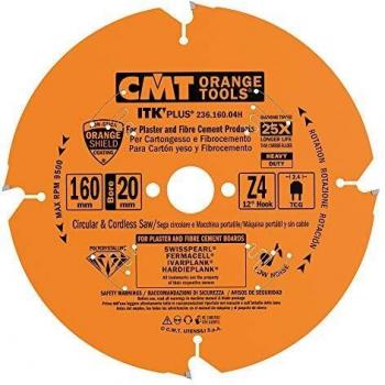 Sierra circular para materiales abrasivos CMT D:160x2.4x20 Z4 dp