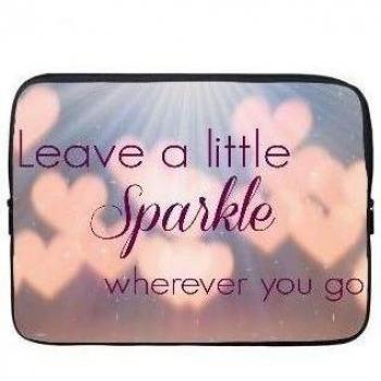 longdong 9.7 Leave A Little Sparkle wherever You Go resistente al agua funda blanda para portátil, protectora de la cubierta, de ordenador para ipad foe 17