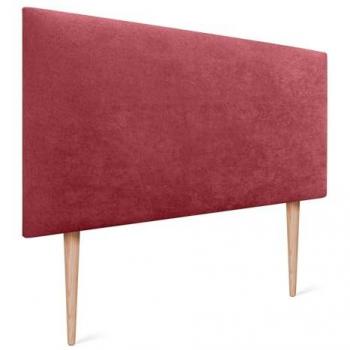 Cabecero Tapizado de Polipiel o Tela AQUALINE Liso Rojo con Patas (105x105cm) para Camas 80/90/105