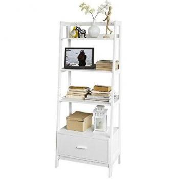 Estantería blanca con cajón y estantes SoBuy FRG116-W