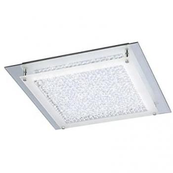 Plafón LED Cuadrado CRYSTAL LED 21W 4000K 2100lm Cromo Pulido / Cristal, Garantía 3 años