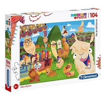 Clementoni - Puzzle infantil 104 piezas Llama, puzzle infantil Animales a partir de 6 años