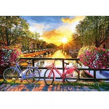Puzzle Castorland Amsterdam Pintoresca con Bicicletas 1000 Piezas