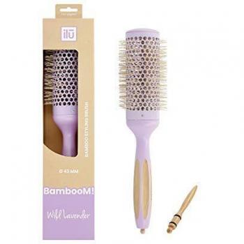 Eco-Friendly Bamboo Round Styling Brush 43mm, Ergonomic, Ionizing, Anti-Frizz, Heat Resistant