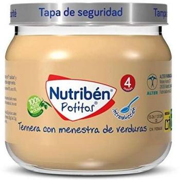 Nutribén - Potito Bebé Ternera con Menestra de Verduras