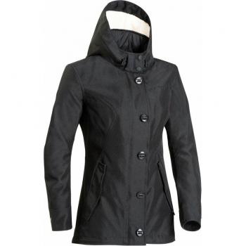 Ixon Chaqueta de Moto de Mujer Bellecour WP Negra - Chaqueta textil, impermeable, color negro, talla S