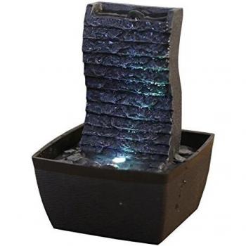 Zen'Light - Fuente de polirresina, 13 x 12 x 19 cm, color negro