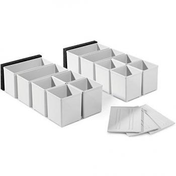 Festool 201124 - Set de 12 recipientes de plástico, color blanco