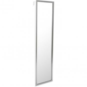 Espejo de Pared con Marco de Plata Mirek - Dimensiones: 30x120x1.8cm - Materiales: Cartón, Cristal, Metal y Poliestireno - Estilo: Elegante y Moderno
