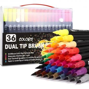 Set de rotuladores DUAL ART BLACK LINE 36 colores
