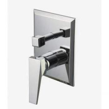 Clever 99720 Grifo de Ducha Monomando para Empotrar 2 Vias, Cromado