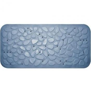 Toyma M292635 - Alfombra baño caucho piedras 54x54 azul