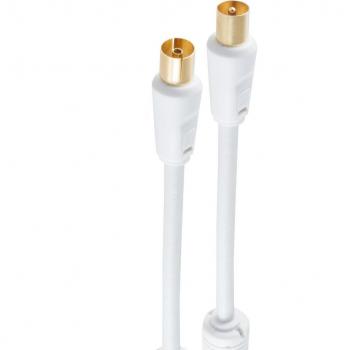 Cable Coaxial Antena 5 m con Ferrita >110 dB Blanco SHIVERPEAKS BS80405