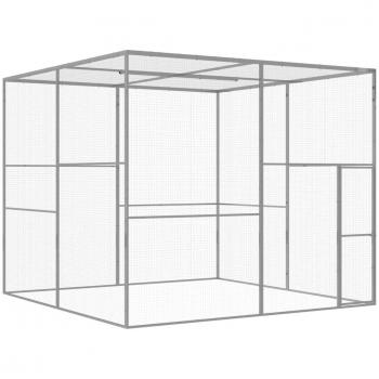 Jaula para gatos de acero galvanizado 3x3x2,5 m