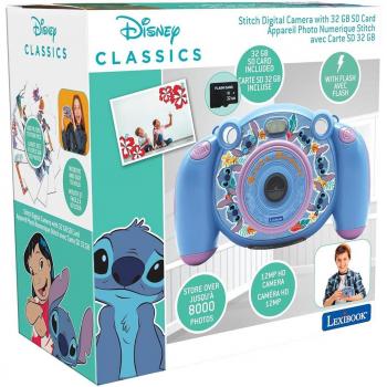 Cámara digital Lexibook Disney Stitch 8MP con flash y funciones 4 en 1 HD