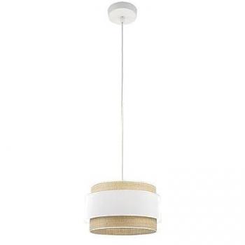 Lámpara Colgante Regulable Kandy 1 Luz Natural/Blanco 30x30 cm