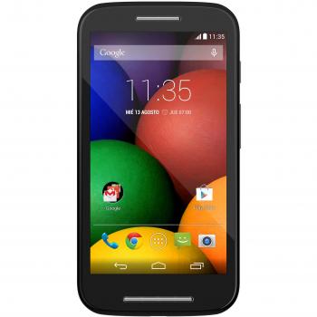 Motorola Moto E - Smartphone Android Libre con Pantalla 4.3, Cámara 5MP, Memoria Interna de 4GB, Procesador Dual-Core 1.2 GHz y RAM de 1GB en Negro (XT1021)