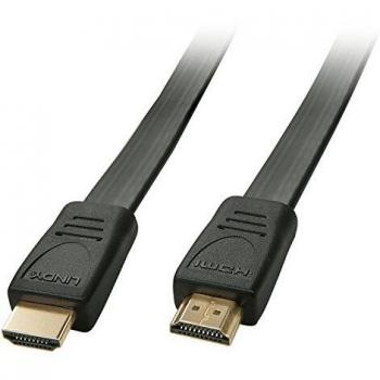 Lindy 36997 High Speed Flat HDMI Cable 2m - Standard Type A, 4K@60Hz, Black