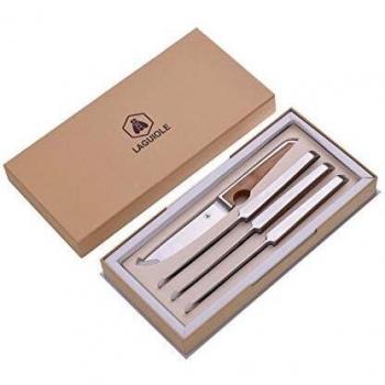 LAGUIOLE - Laguiole 40268480 Juego de 4 cuchillos para carne de acero inoxidable
