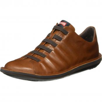 Camper Beetle Brown Smooth Leather Casual Lace-Up Shoes for Men