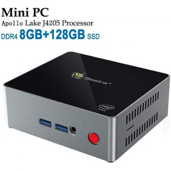 Beelink J45 Mini PC Windows 10 con Intel Apollo Lake Pentium J4205, 8GB DDR3L + 128GB SSD, 2.4 + 5.8GHz WiFi, 4K, 1000Mbps, BT 4.0, Encendido Automático