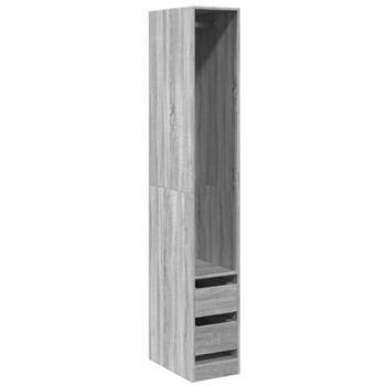 Armario de madera de ingeniería gris Sonoma 30x50x200 cm