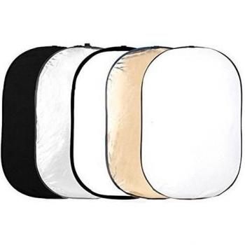 Phot-R 120x180cm (48x72) Pro 5-en-1 Estudio Fotográfico Plegable Reflector de luz - Oro, Plata, Negro, Blanco y Translúcido Difusor