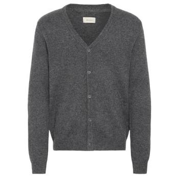 Cárdigan de lana y nylon gris Blend Branko para hombre