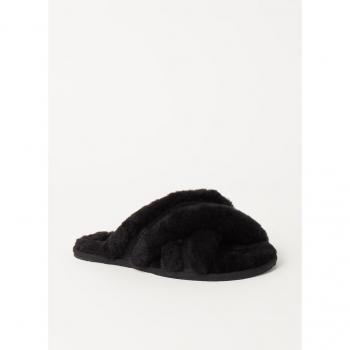 UGG Scuffita Women's Black Shearling Slipper 6 M