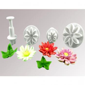 Flores de masa Tort endeko Set de moldes para sellos mazapán Fondant margaritas