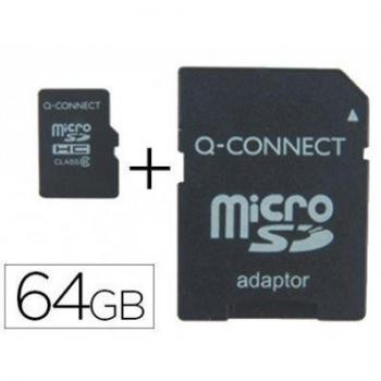 Q-Connect kf16128 tarjeta microSD de 64 GB Clase 10 – Pack de 1